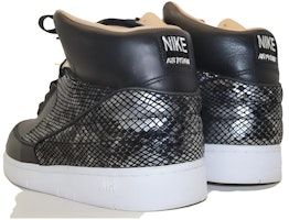 Nike Air 蟒蛇 防滑耐磨 高筒 復古籃球鞋 男款 黑銀色 Lookbook Nike Air 蟒蛇 防滑耐磨 高筒 復古籃球鞋 男款 黑銀色