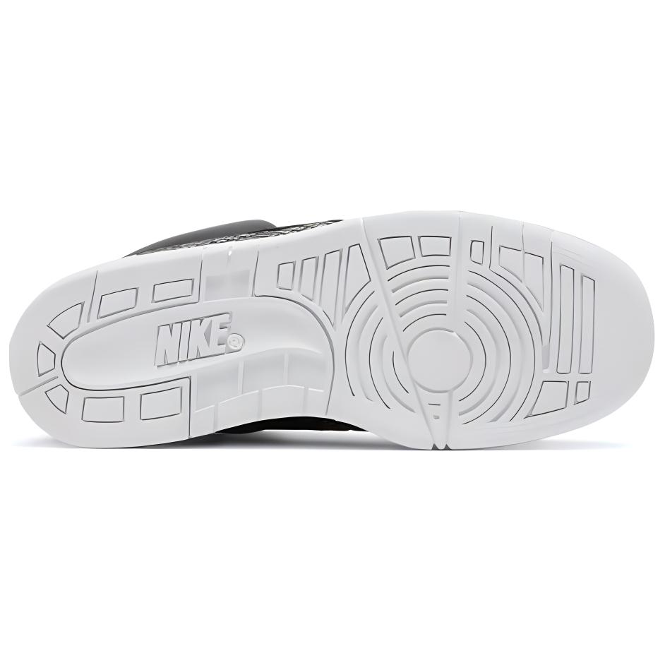 Shop Nike Air 蟒蛇 防滑耐磨 高筒 復古籃球鞋 男款 黑銀色