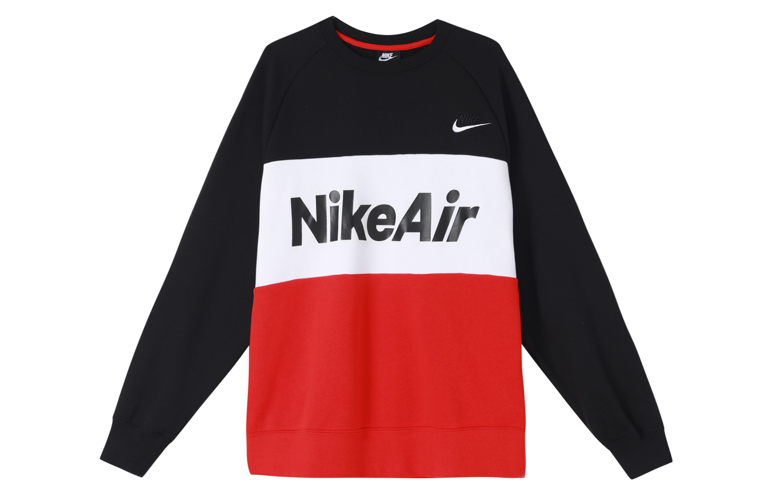 Nike Air Retro Logo Fleece Sweatshirt Black Pullover CJ4828-011