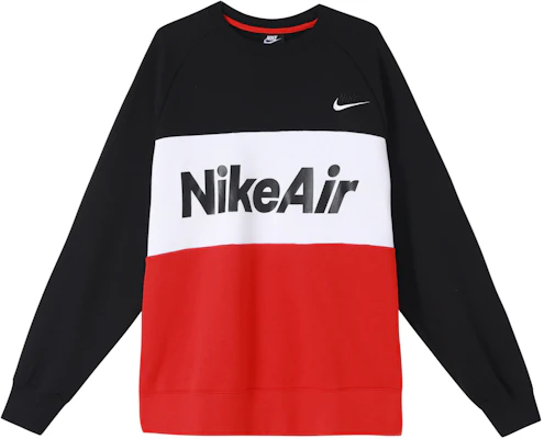 Nike Air Retro Logo Fleece Sweatshirt Black Pullover CJ4828-011 Buy Nike Air Retro Logo Fleece Sweatshirt Black Pullover CJ4828-011