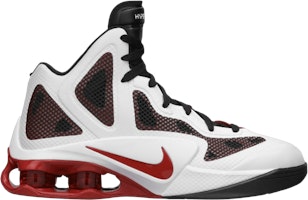 Nike Air Shox Hyperballer 'White Sport Red' 454154-101 Nike Air Shox Hyperballer 'White Sport Red' 454154-101
