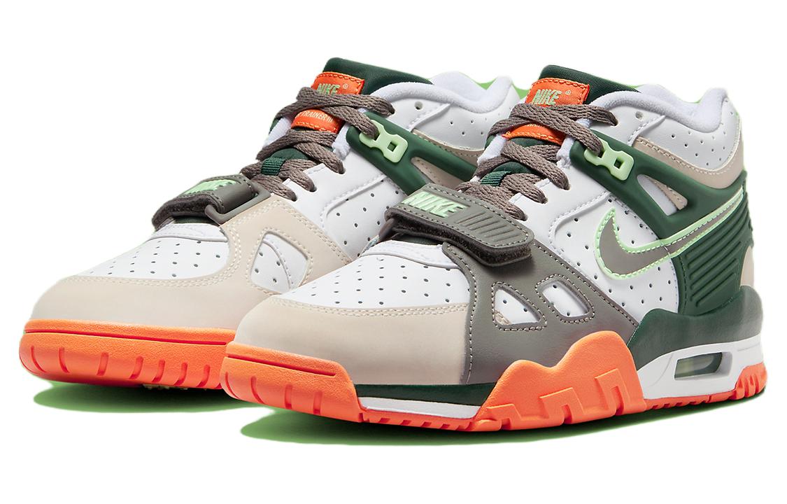 Lookbook Nike Air Trainer 3 耐磨透氣 中筒 復古籃球鞋 男款 白綠