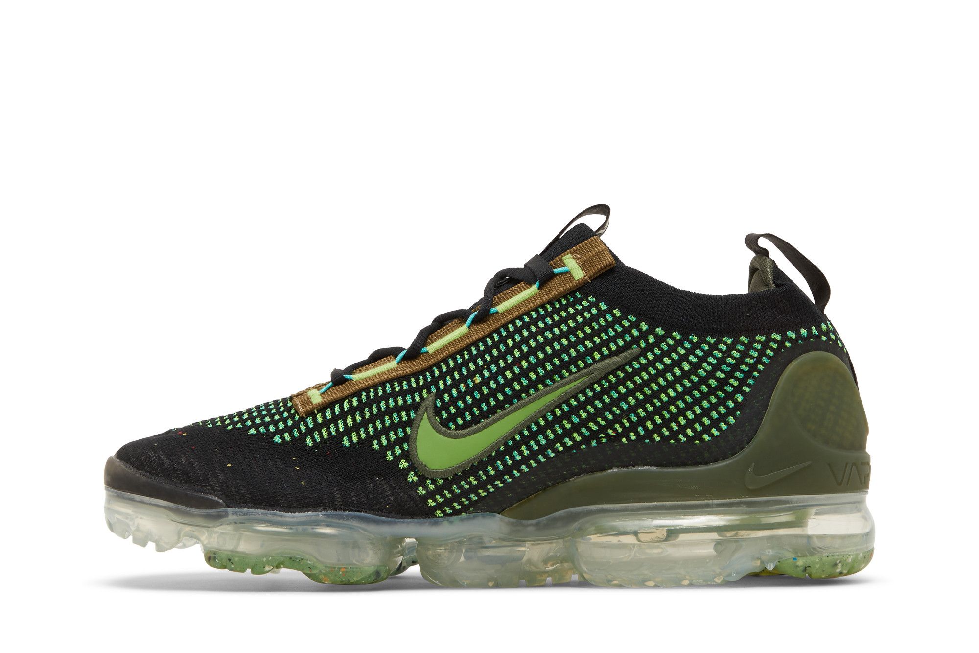 Shop Nike Air VaporMax 2021 Flyknit ''Noir Chlorophylle'' DQ7640-001