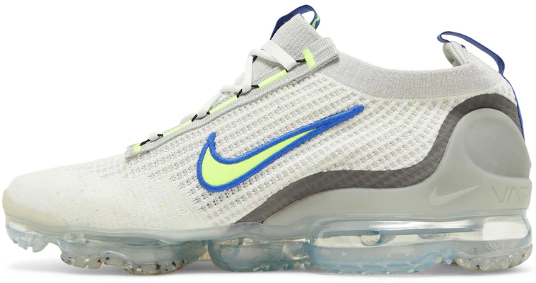 Nike Air Vapormax 2021 Flyknit 'White Volt Hyper Royal' DC9394-100 Shop Nike Air Vapormax 2021 Flyknit 'White Volt Hyper Royal' DC9394-100