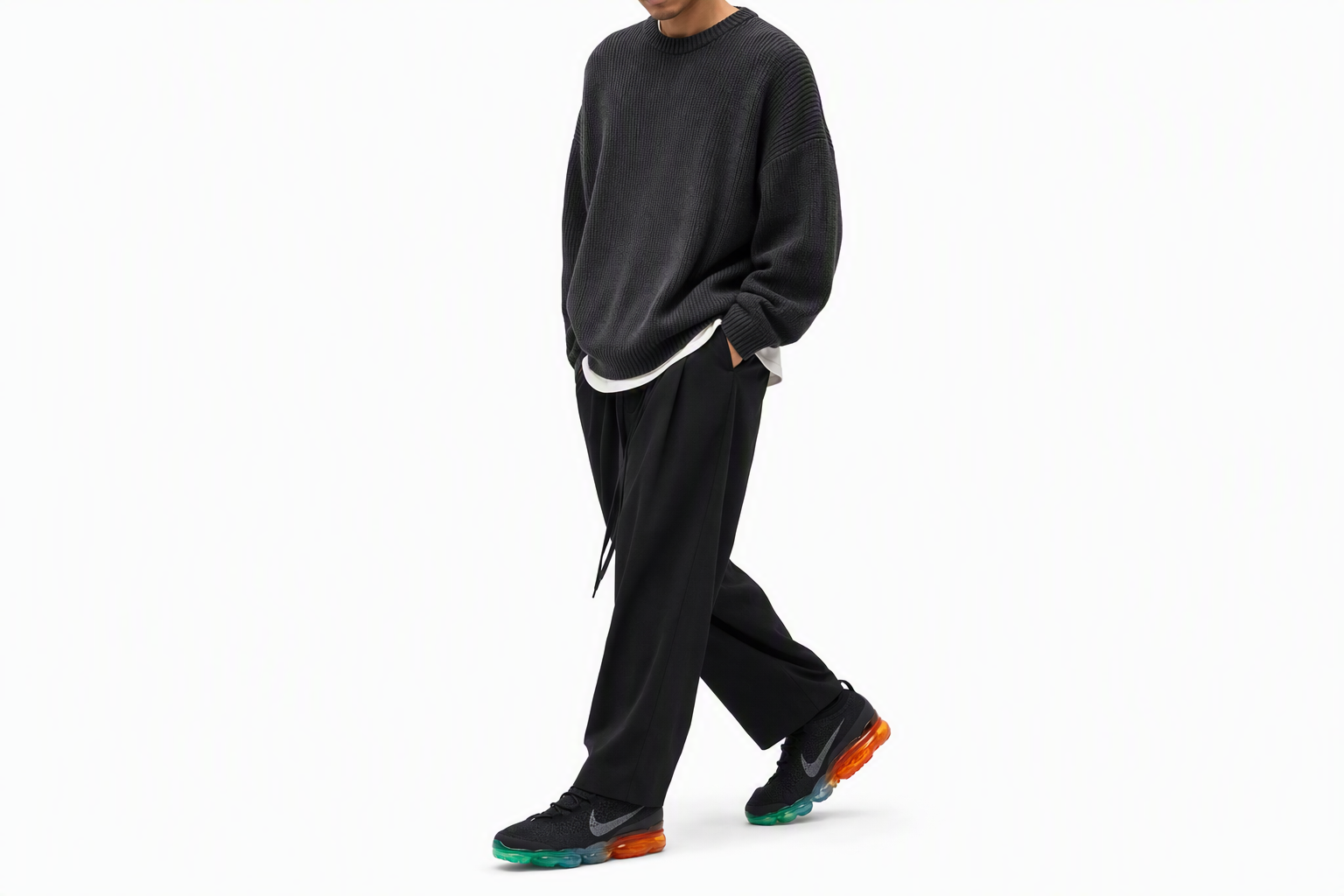Order 耐克Air VaporMax 2023 Flyknit 黑绿Strike Curry配色 DV1678-014