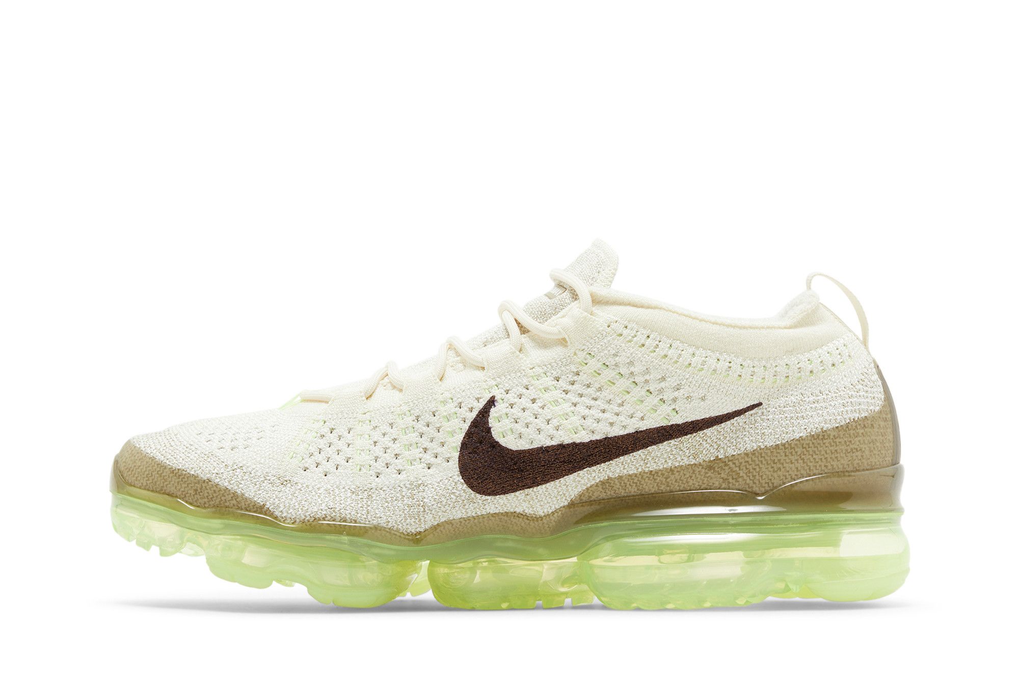 Shop Nike VaporMax 2023 Flyknit 防滑耐磨 低帮 跑步鞋 男款 米棕色