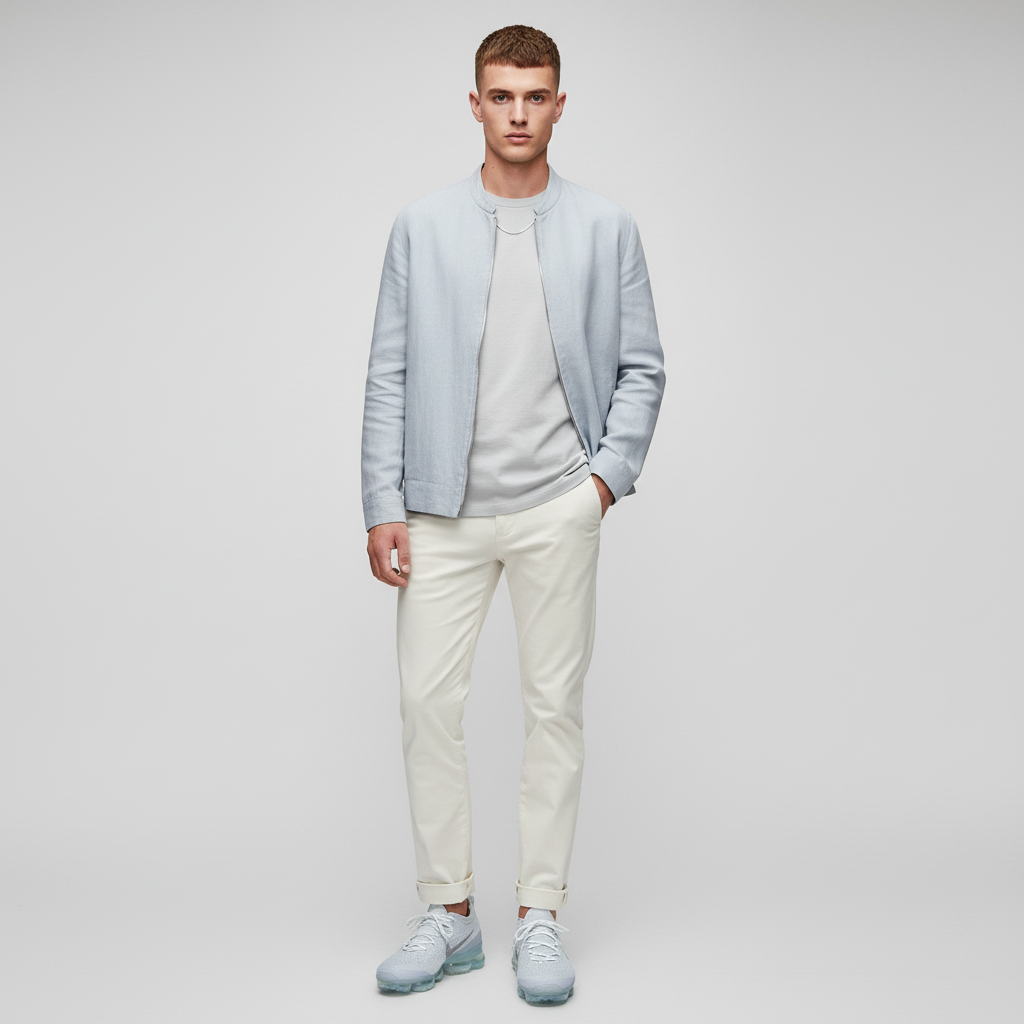 Lookbook Nike Air VaporMax 2023 Flyknit 'Pure Platinum' Sepatu Olahraga Pria DV1678-002