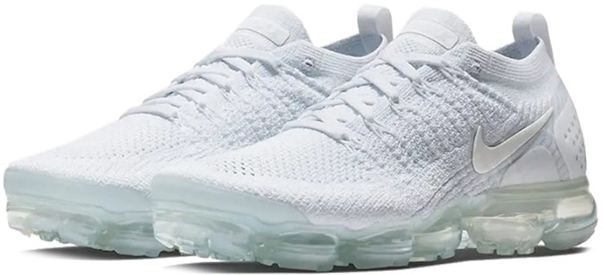 Nike Air VaporMax Flyknit 2 White Pure Platinum 942842-100 Lookbook Nike Air VaporMax Flyknit 2 White Pure Platinum 942842-100