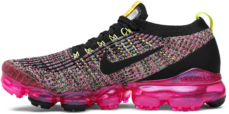 Women Nike Air VaporMax Flyknit 3 Black Pink Blast AJ6910 006