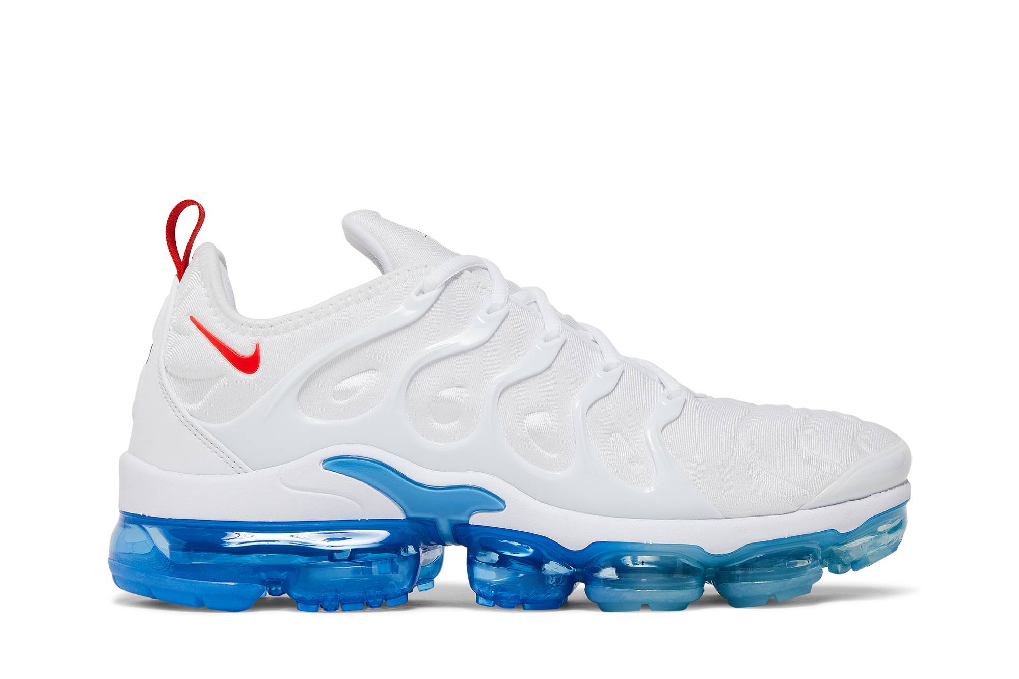 vapormax plus white and blue