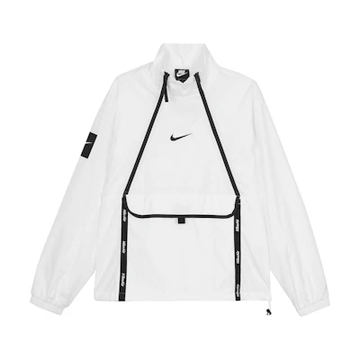Nike Air White Relaxed Fit Stand Collar Fashion Jacket CU4119-100