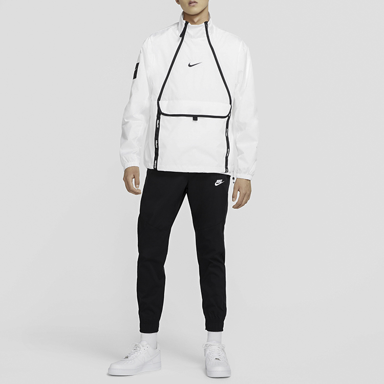 Nike Air White Relaxed Fit Stand Collar Fashion Jacket CU4119-100 圖 4