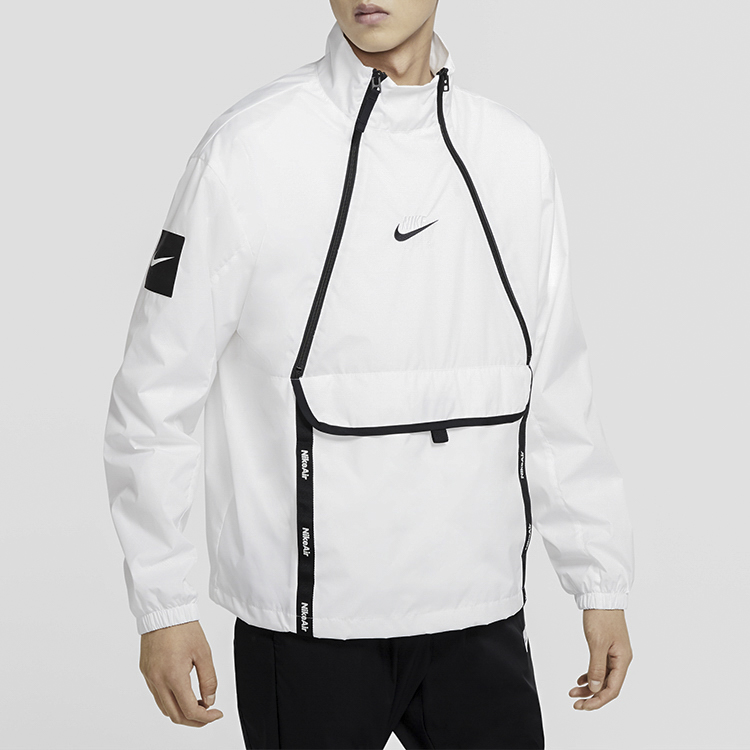 Nike Air White Relaxed Fit Stand Collar Fashion Jacket CU4119-100 圖 5