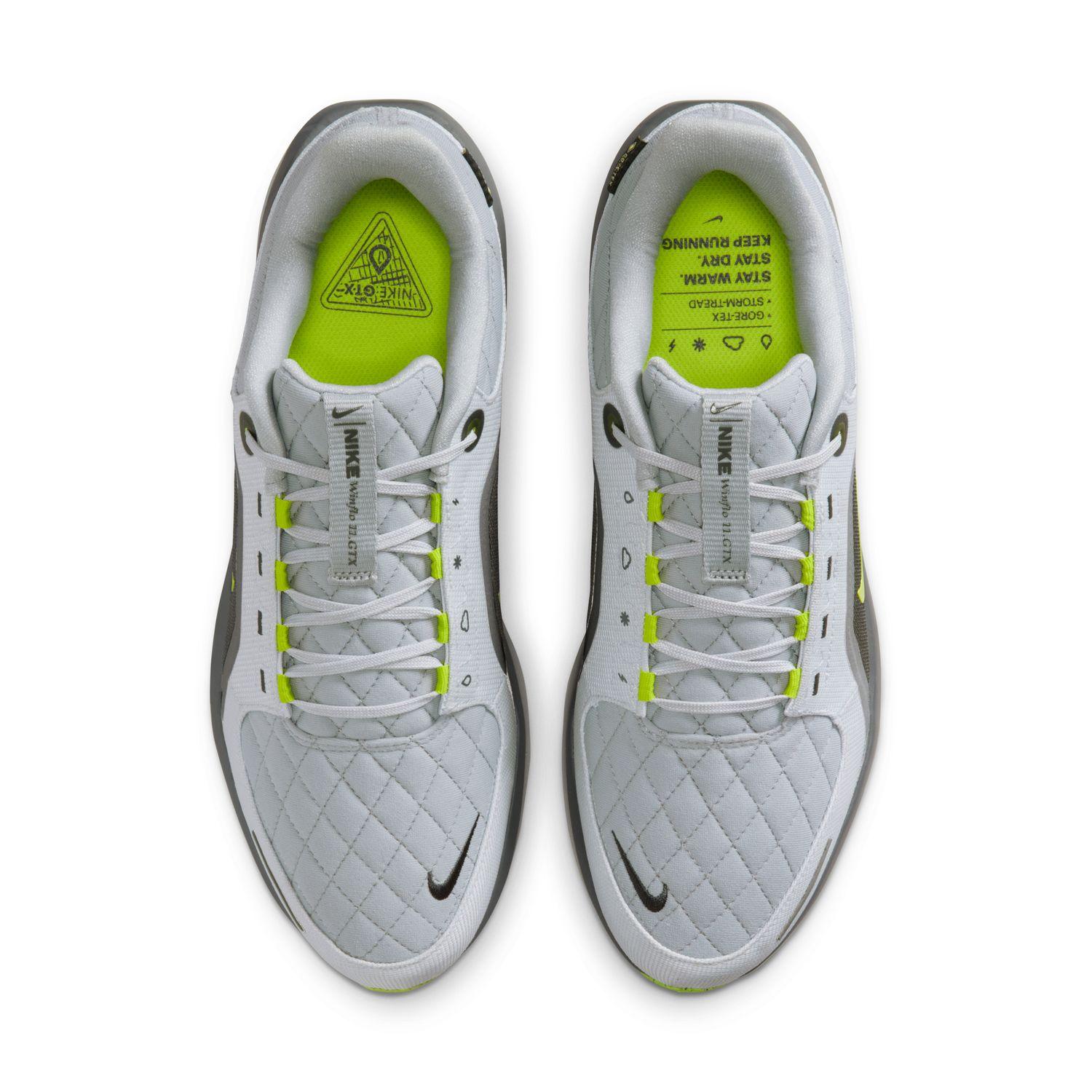 Lookbook Nike Air Winflo 11 GTX 淺煙灰/亮綠 跑鞋 FQ1358-005