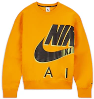 Nike Air x Kim Jones Logo Print Fleece Crewneck Sweatshirt Asia Orange Unisex DD0693-804 Nike Air x Kim Jones Logo Print Fleece Crewneck Sweatshirt Asia Orange Unisex DD0693-804