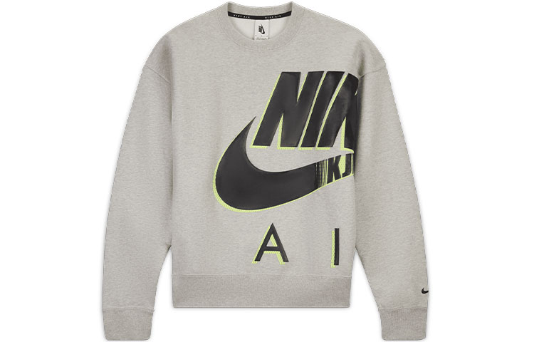 Nike Air Kim Jones Vintage Logo Fleece Sweatshirt Unisex Grey Asia Edition DD0693-050 圖 2