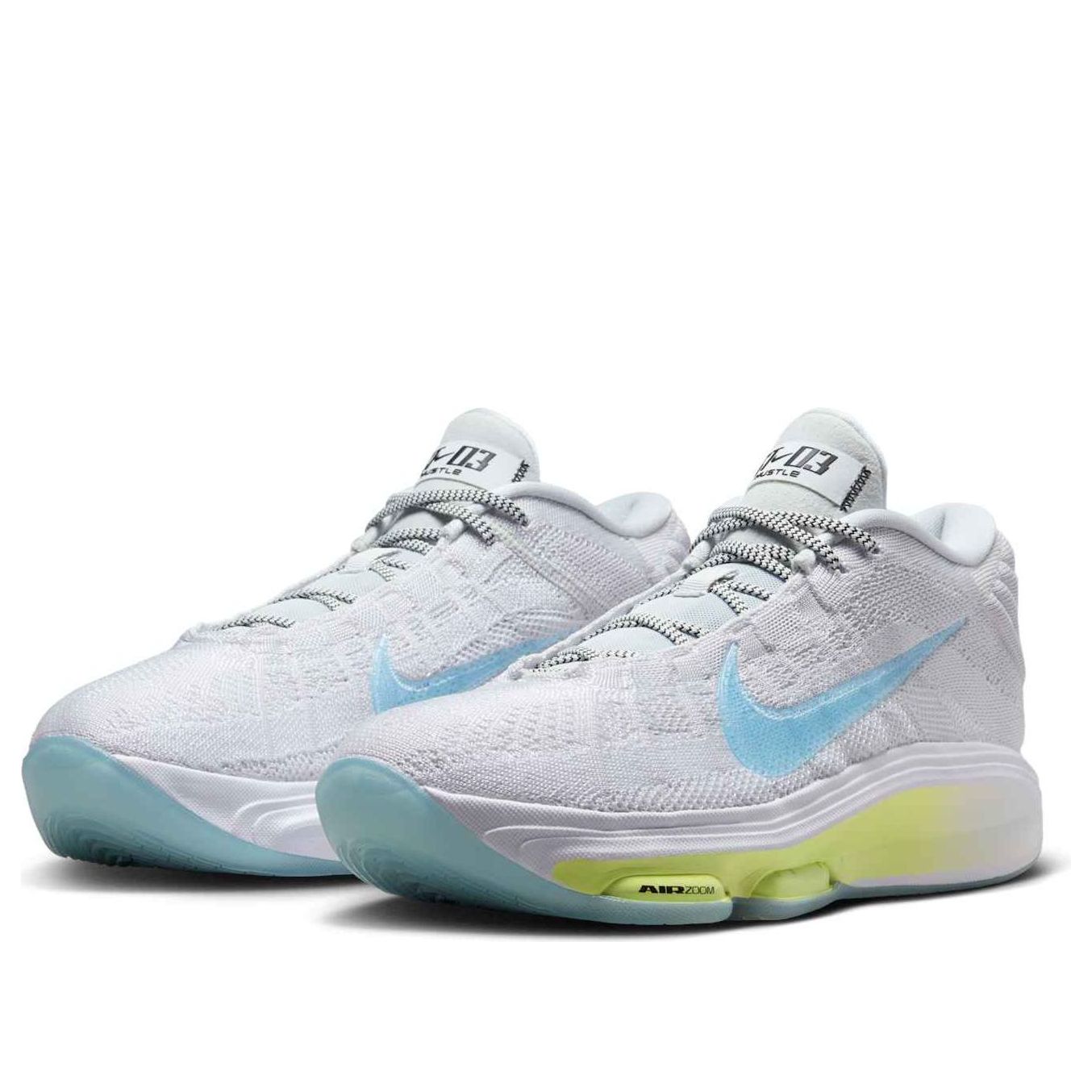 Lookbook 耐克Air Zoom GT Hustle 3純白金與冰川藍運動鞋 FV5953-004/FV5952-004