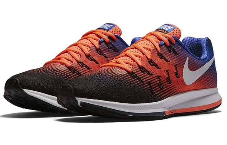 Lookbook 나이키 에어 줌 페가수스 33 블랙/하이퍼오렌지/블루 831352-010