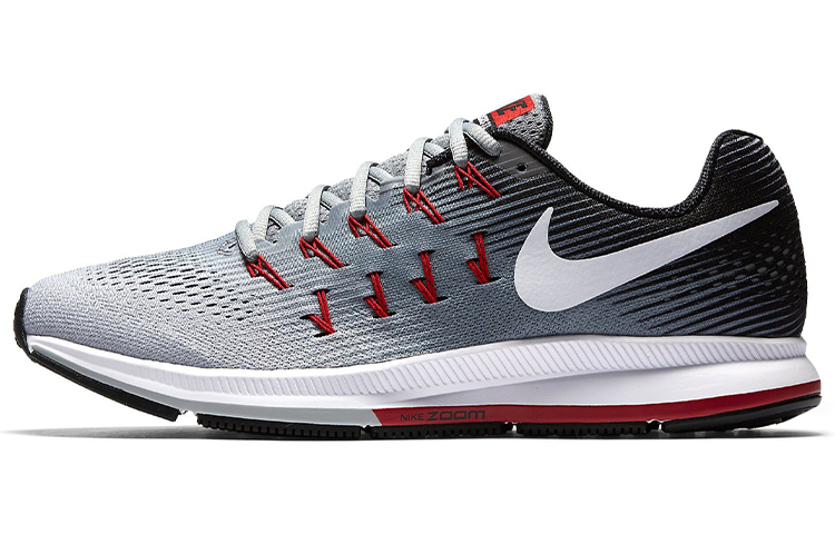 Nike Air Zoom Pegasus 33 Low 'Grey Black Red' 831352-009