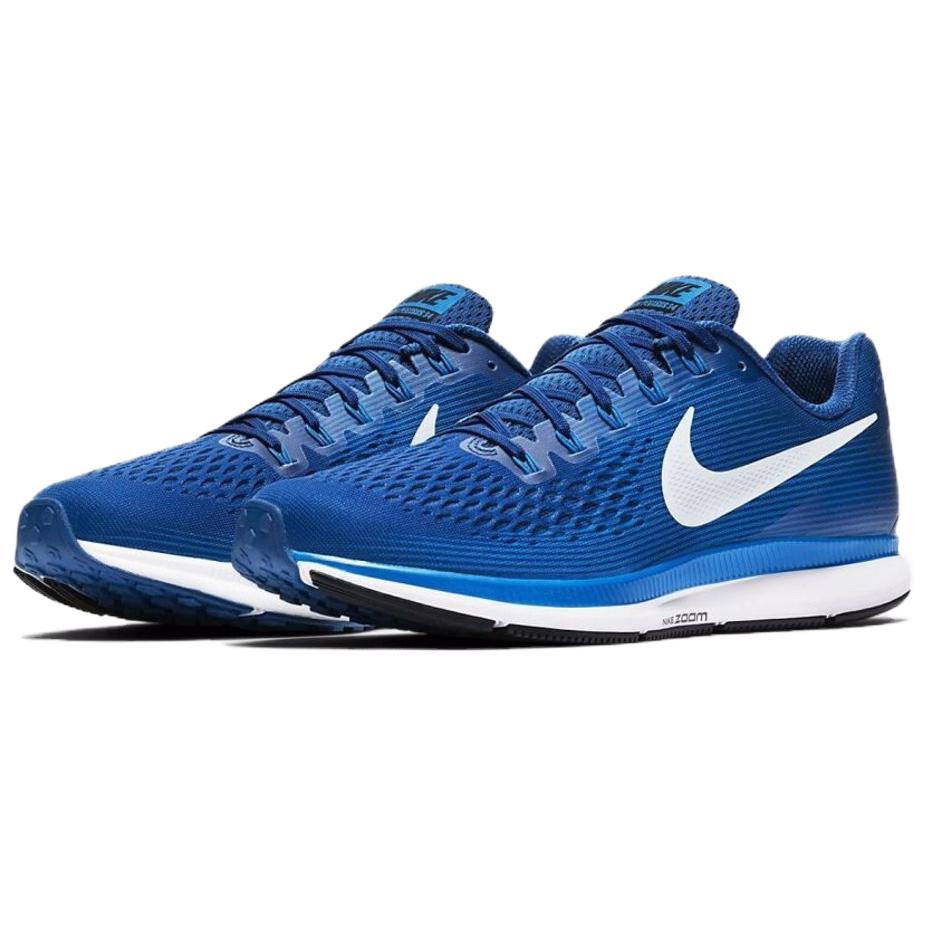 Shop Nike Air Zoom Pegasus 34 舒適百搭 時尚 減震耐磨 低筒 跑步鞋 男款 藍色