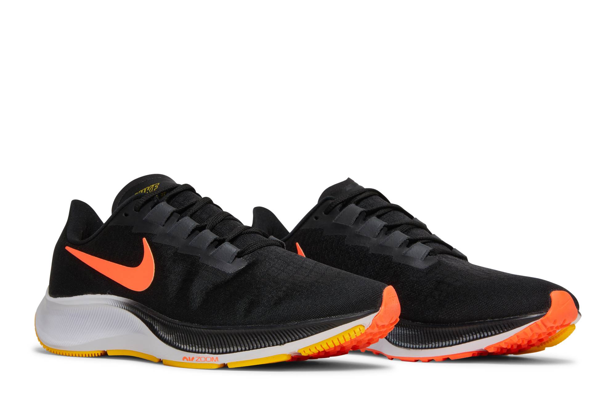 Nike Air Zoom Pegasus 37 Black Bright Mango BQ9646-010 Nicesnk