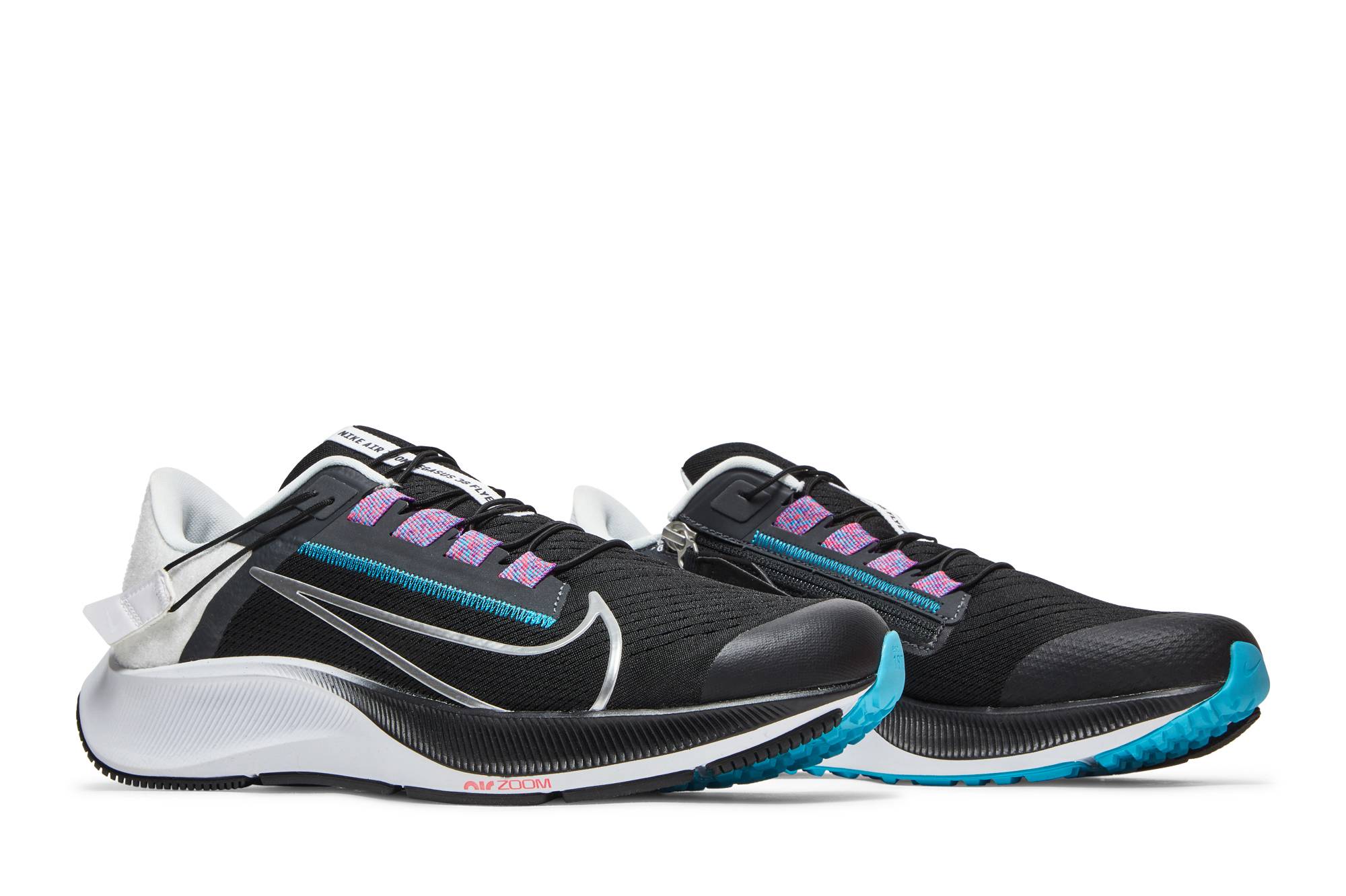 Cheap Nike Air Zoom Pegasus 38 FlyEase ''Nero Argento Metallico'' DA6674-002