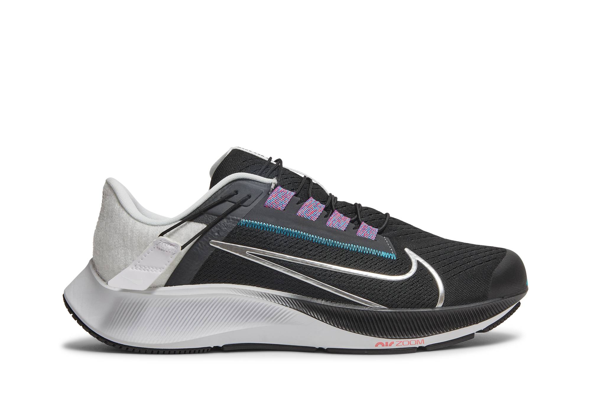 Nike Air Zoom Pegasus 38 FlyEase Extra Wide 'Black Metallic Silver' DA6678-002