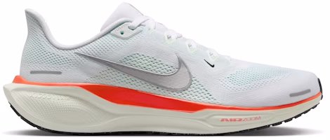 Nike Air Zoom Pegasus 41 White Barely Green Bright Crimson Metallic Silver FD2722-115 Nike Air Zoom Pegasus 41 White Barely Green Bright Crimson Metallic Silver FD2722-115