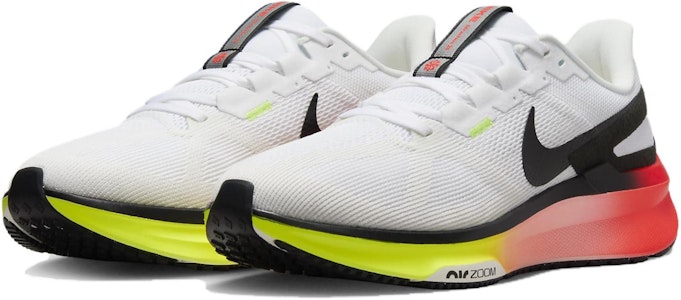 Nike Zoom Structure 25 舒適 網布減震防滑 低幫 訓練跑步鞋 男款 白紅黑 Lookbook Nike Zoom Structure 25 舒適 網布減震防滑 低幫 訓練跑步鞋 男款 白紅黑