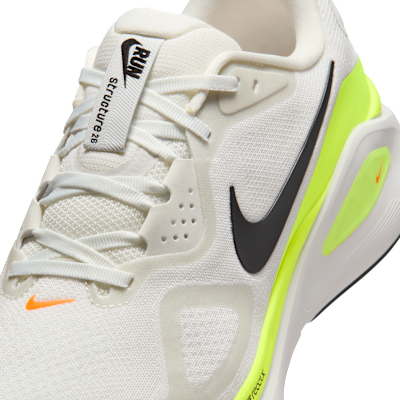 Cheap Nike Air Zoom Structure 26 Summit White/Bolt/Total Orange/Hitam Sneakers HJ1102-103