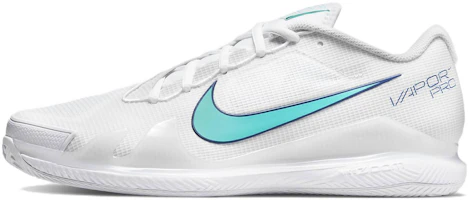 Nike Air Zoom Vapor Pro Tennis Shoes White Blue Comfortable Low-Top Style CZ0219-141 Nike Air Zoom Vapor Pro Tennis Shoes White Blue Comfortable Low-Top Style CZ0219-141