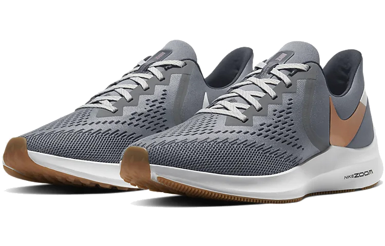 Lookbook Nike Zoom Winflo 6 低筒 跑步鞋 男女同款 灰金