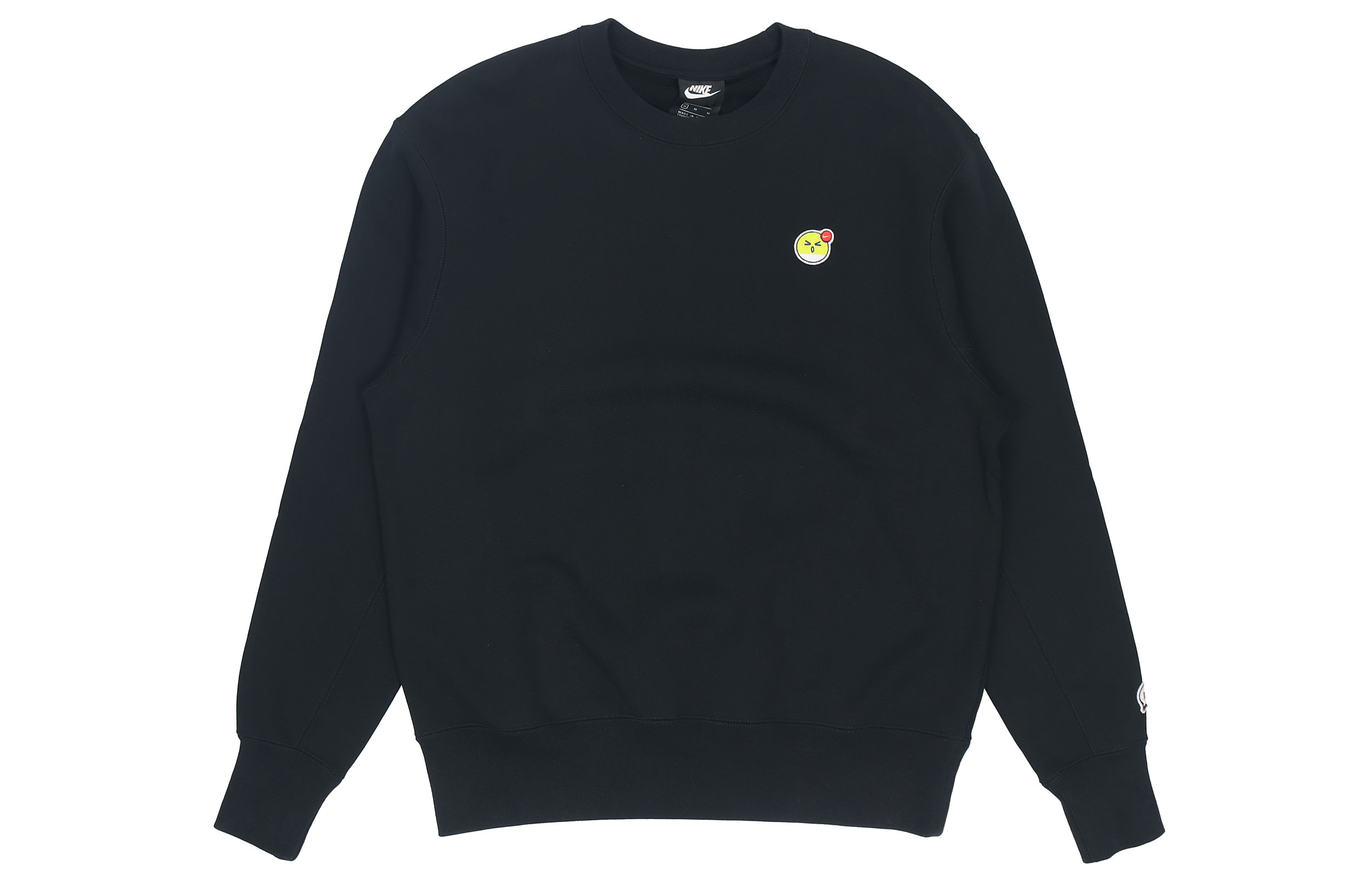 Nike Airmoji Sportswear Logo Crewneck Pullover Sweatshirt Black CZ2362-010