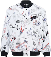 Nike All-Over Print Casual Long-Sleeve Jacket Unisex White CJ5043-100 Nike All-Over Print Casual Long-Sleeve Jacket Unisex White CJ5043-100