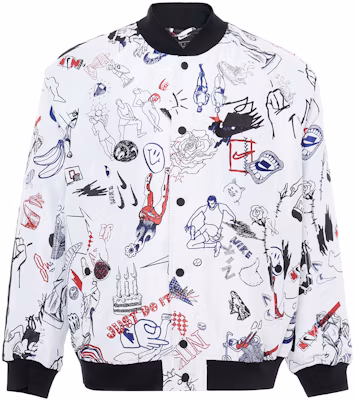 Nike All-Over Print Casual Long-Sleeve Jacket Unisex White CJ5043-100 Buy Nike All-Over Print Casual Long-Sleeve Jacket Unisex White CJ5043-100