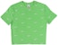 Nike All Over Swoosh Logo Cropped T-Shirt Green Nebula