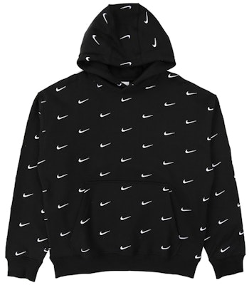 Nike All Over Swoosh Logo Hoodie Black Order Nike All Over Swoosh Logo Hoodie Black