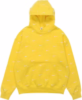 Nike All Over Swoosh Logo Hoodie Yellow Nike All Over Swoosh Logo Hoodie Yellow