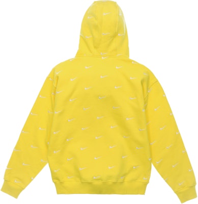Nike All Over Swoosh Logo Hoodie Yellow Order Nike All Over Swoosh Logo Hoodie Yellow