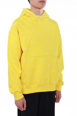 Nike All Over Swoosh Logo Hoodie Yellow Lookbook Nike All Over Swoosh Logo Hoodie Yellow