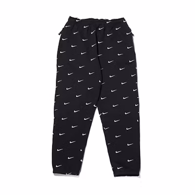 Nike All Over Swoosh Logo Pants Black