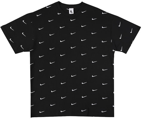 Nike All Over Swoosh Logo T-Shirt Black Buy Nike All Over Swoosh Logo T-Shirt Black