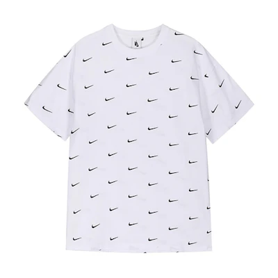 Nike All Over Swoosh Logo T-Shirt White