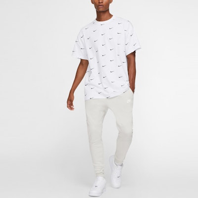 Nike All Over Swoosh Logo T-Shirt White Lookbook Nike All Over Swoosh Logo T-Shirt White