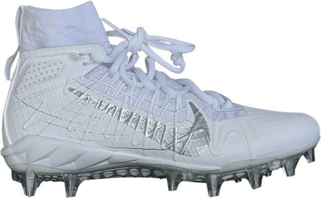 Nike Alpha Huarache 7 Elite LAX White Metallic Silver AR3136 107