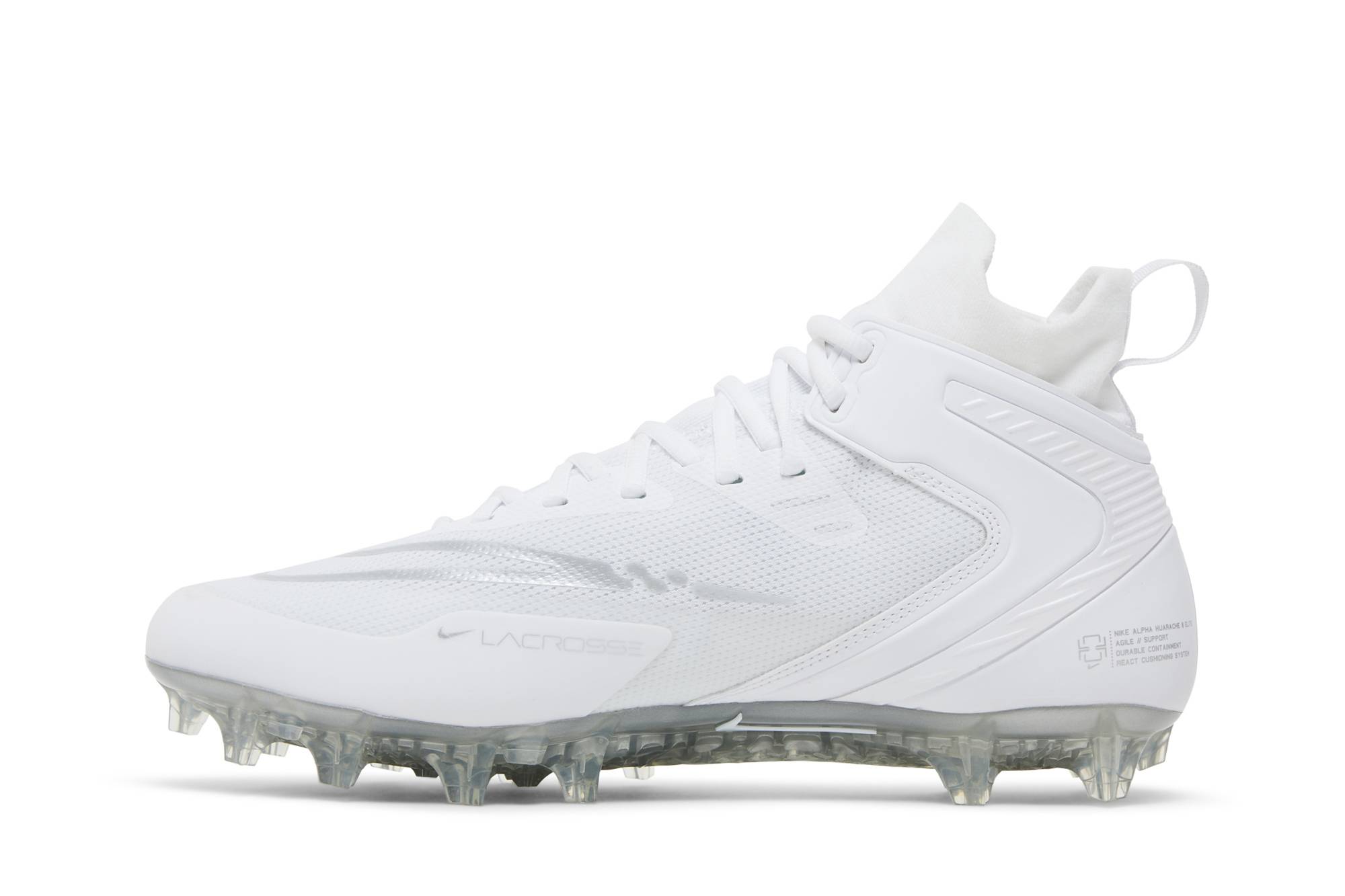 Lookbook Nike Alpha Huarache 8 Elite 'Blanco Plata Metálica' CW4440-100