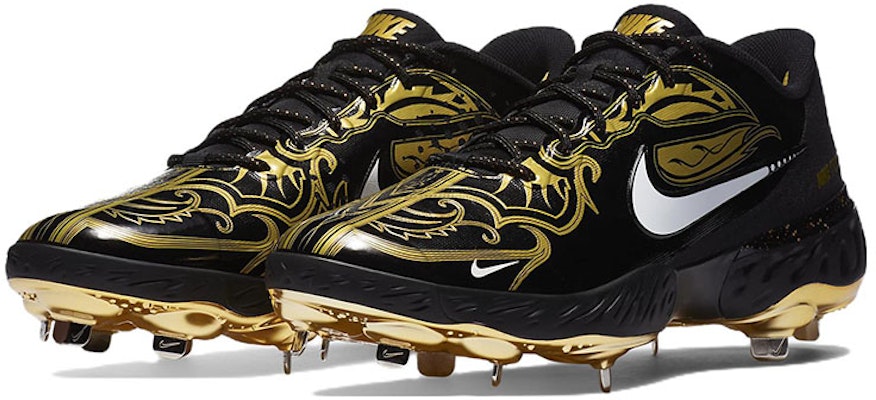 Nike Alpha Huarache Elite 3 Low Premium 'Black Metallic Vivid Gold' CV3553-001 Lookbook Nike Alpha Huarache Elite 3 Low Premium 'Black Metallic Vivid Gold' CV3553-001