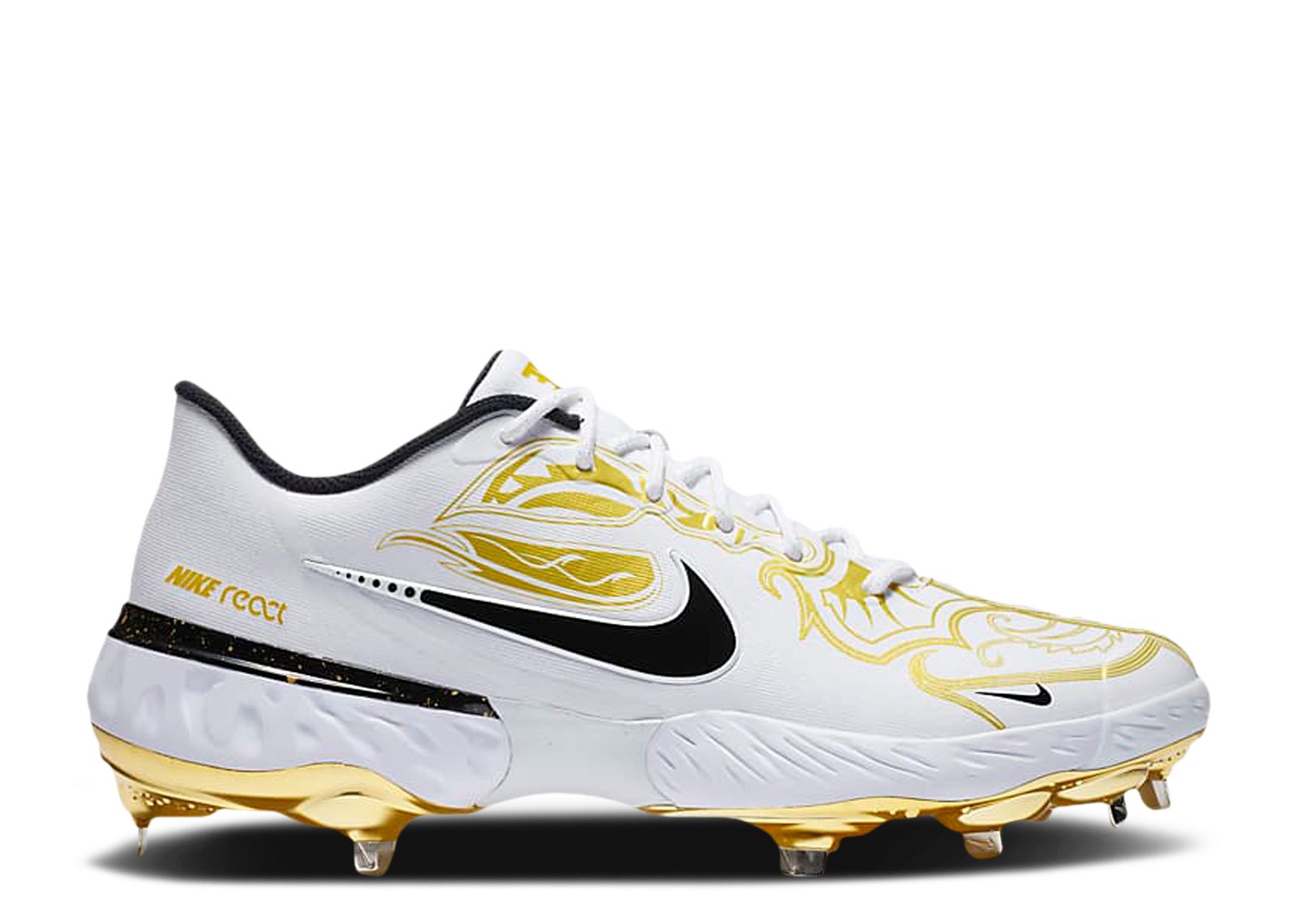 Nike Alpha Huarache Elite 3 Low Premium 'White Metallic Vivid Gold' CV3553-101