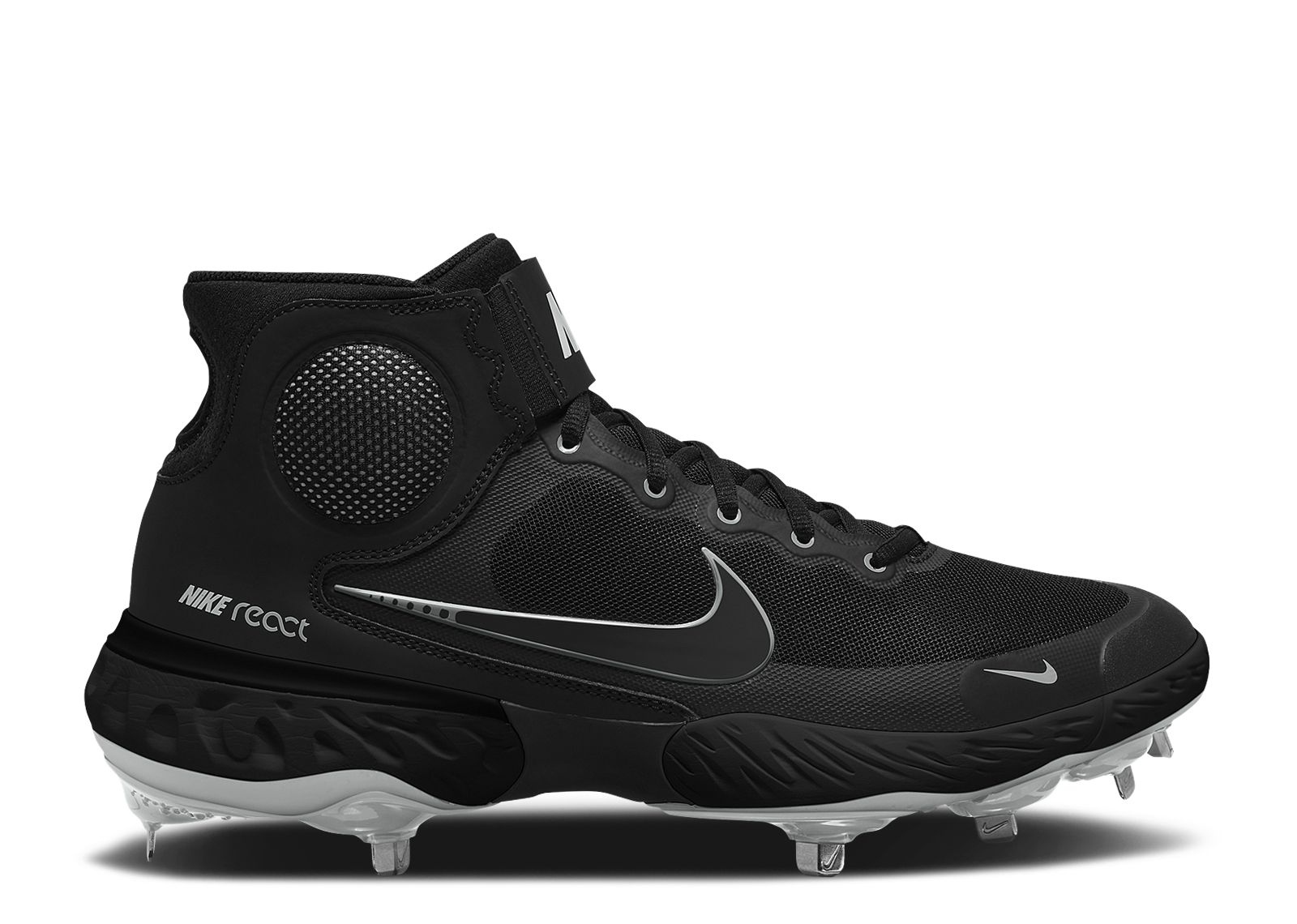 Nike Alpha Huarache Elite 3 Mid 'Black Metallic Silver' CK0745-009