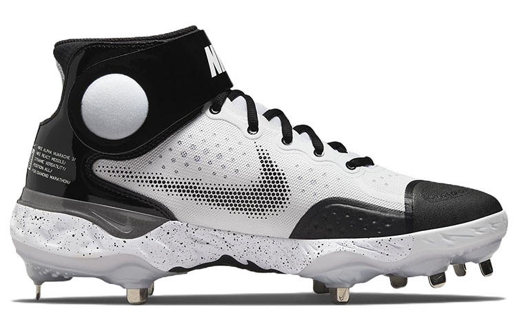 Order Nike Alpha Huarache Elite 3 Mid ''Wit Zwart'' CV3550-104